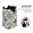 thumbnail image 3 of Yayeee Freestanding Laundry Hamper with Handle Collapsible Large Storage Basket for Clothes, Green Art Pattern, 3 of 7