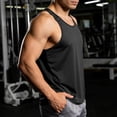 thumbnail image 4 of Domuza Tank Top for Men Gym Workout Sleeveless Muscle Shirts Cut Off Shirts Summer Sleeveless T Shirt Black XL, 4 of 6