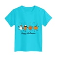 thumbnail image 6 of Staki Toddler Halloween Shirts Cute Tshirt for Girls Kids Funny Halloween Print Tee Tops(Sky Blue,5-6 Years), 6 of 7