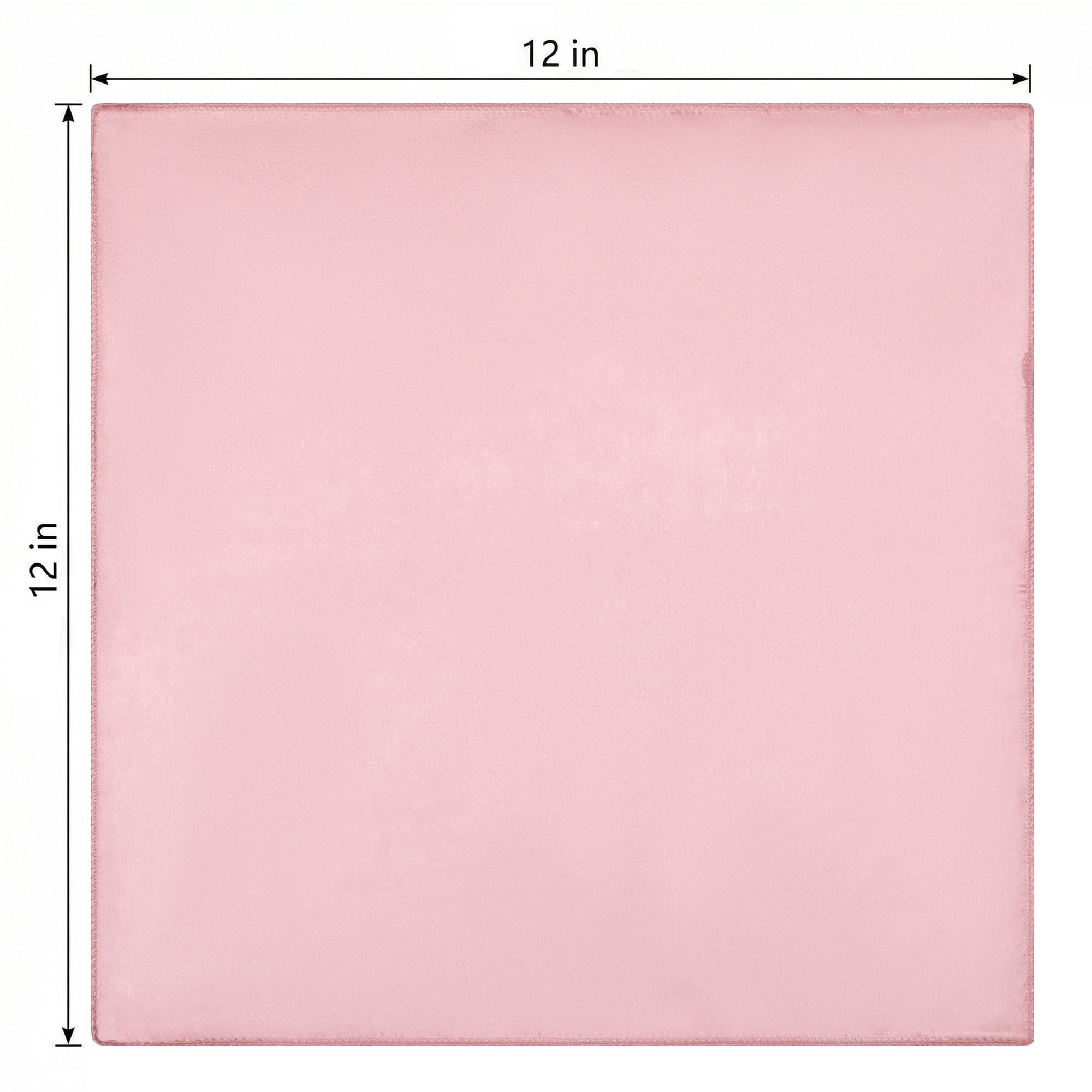 Unique Bargains 12Pcs Reusable Table Dinner Napkins Apricot Pink 12x12inch