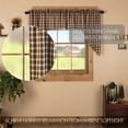 thumbnail image 3 of VHC Brands Rustic & Lodge Farmhouse Kitchen Window Curtains-Rory Swag Pair, 36x36x16, Chocolate Brown, 3 of 3