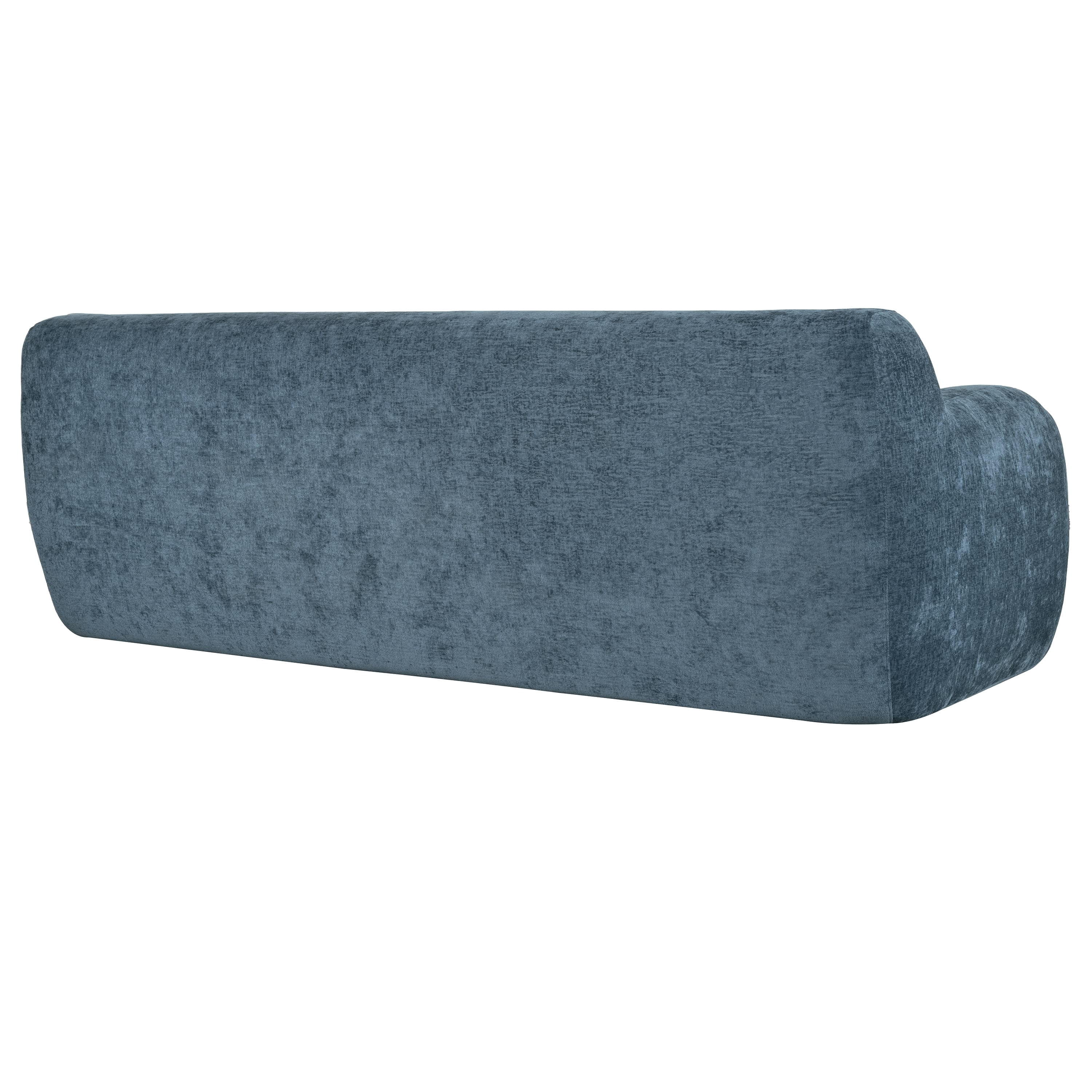 MAYEERTY 81.5" Minimalist Compression 3-Seater Curved Sofa - For Living Rooms, Blue