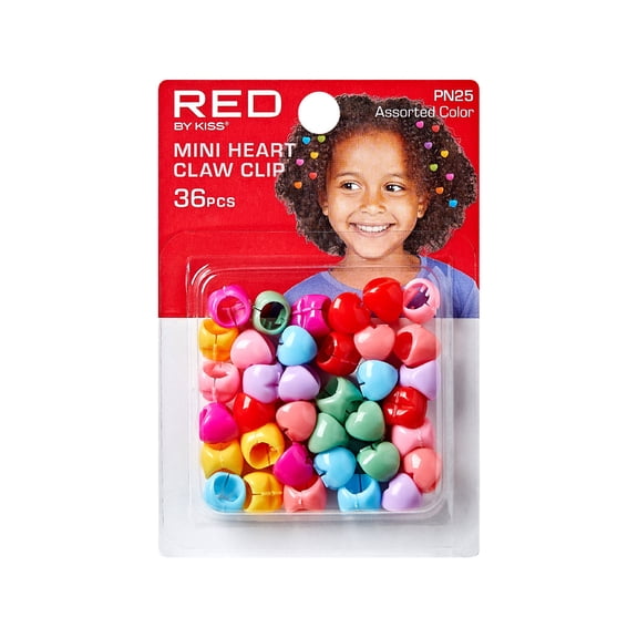 Kids Mini Claw Hair Clips 36pcs - Red by Kiss