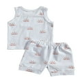 thumbnail image 2 of Baby Boy Shorts Set Camisole Tank Top Jogger Shorts Pants 2Pcs Summer Outftis, 2 of 6