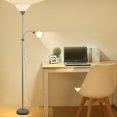 thumbnail image 2 of Depuley LED Lampadaire, Lampadaires Mère-Fille avec Lampes de Lecture, Moderne Standing Pole Light (Argent), 2 of 7