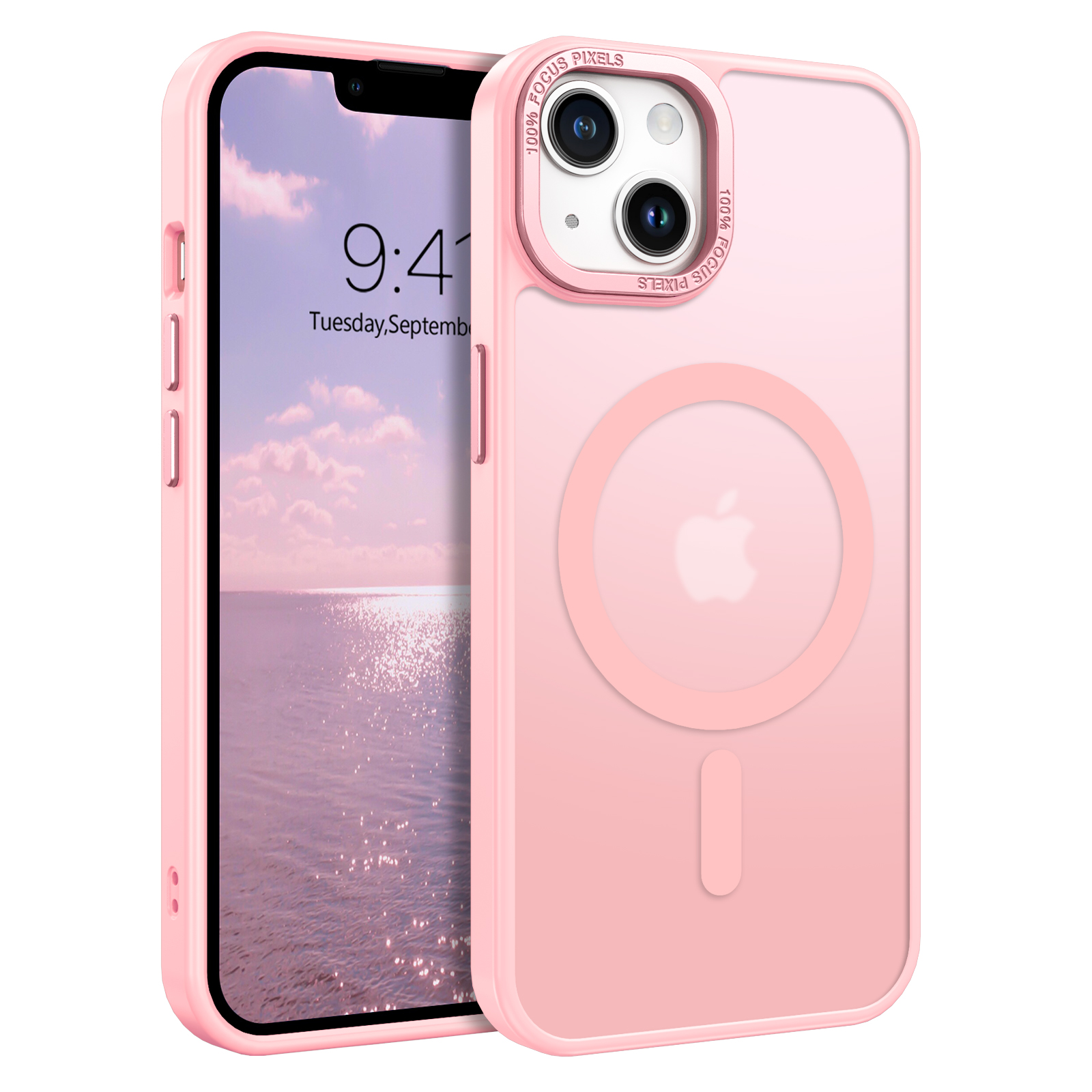 BENTOBEN iPhone 13/14 Slim Matte Pink Case with MagSafe photo 5