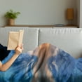 thumbnail image 3 of Nature Soft Flannel Fleece Blanket, Dreamy Sky Background with Backward Deepening Clouds Route Summer Serenity Concept, Cozy Plush for Indoor and Outdoor Use, 60" x 80", Orange Blue, by Ambesonne, 3 of 5