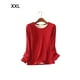 thumbnail image 5 of Ropa interior Camiseta Mujer Cálido Grueso Algodón A prueba de viento Ropa interior sin rastro Ropa cómoda Manga larga Invierno Prendas para la parte del cuerpo Vino rojo, Vino Tinto XXL XXL Qarigey AP013131-24, 5 of 6