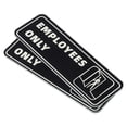 thumbnail image 1 of Letrero de Solo Empleados Uxcell 9"x3" Autoadhesivo para Información de Puerta para Negocios de Oficina, Paquete de 2 en Negro, 1 of 7
