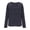 Dark Blue, variant on CHUMUD Women's Striped Long Sleeve Shirt Basic Tops Casual Crewneck Pullover Comfy Cotton Blend Tee Spring Fall Tops