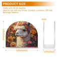 thumbnail image 3 of Dailycode 2 Pack Napkin Holder for Table Acrylic Kitchen Paper Tissue Dispenser, Alpaca in Flowers, 3 of 9