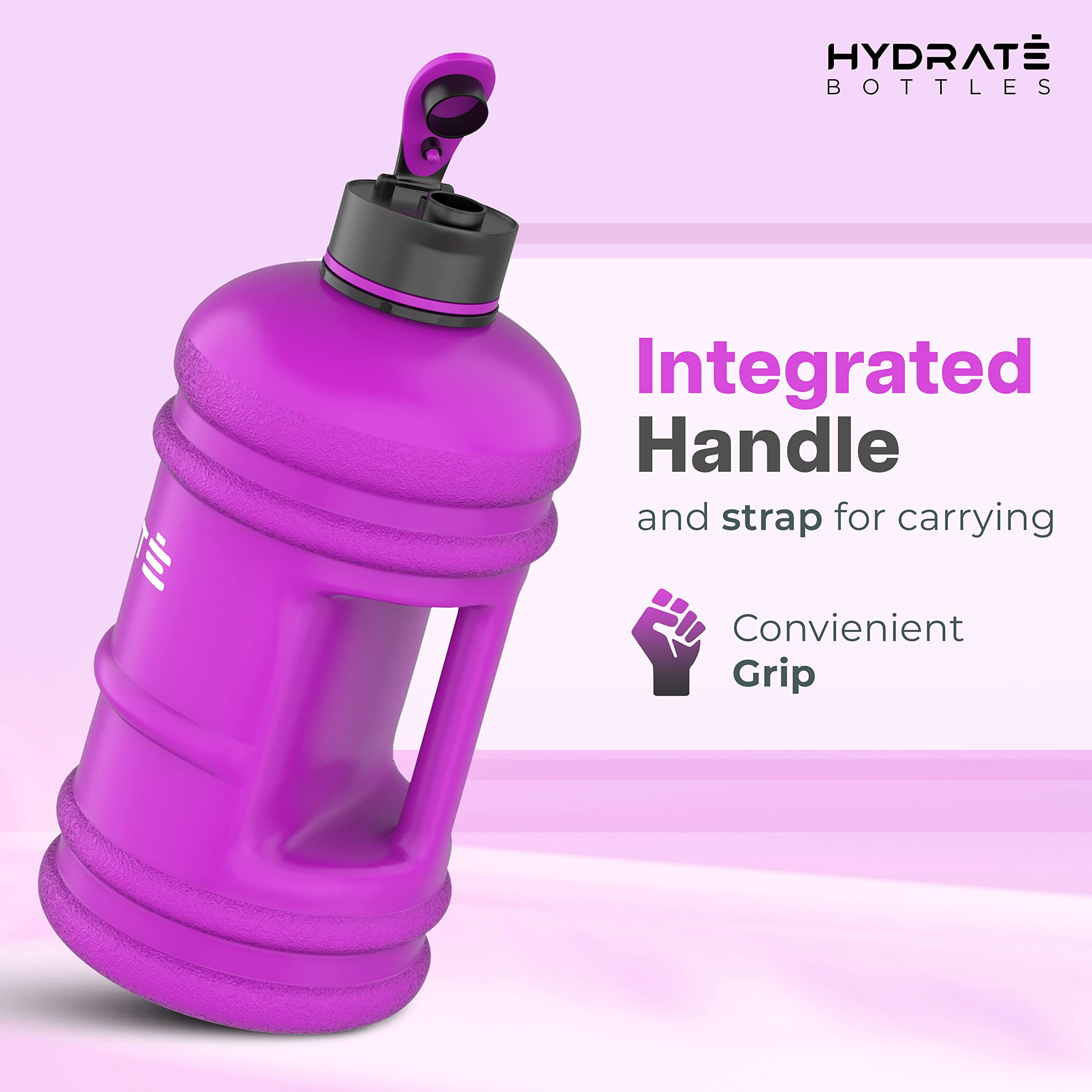 Glasstic Shatterproof Glass Water Bottle - 16oz - Flip Cap Sports Water  Bottle - Purple