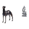 thumbnail image 1 of Estatua de perro de resina, figura de animal, escultura, adorno coleccionable, decoración de escritorio, hecha de resina con finos detalles, adecuada, 1 of 8