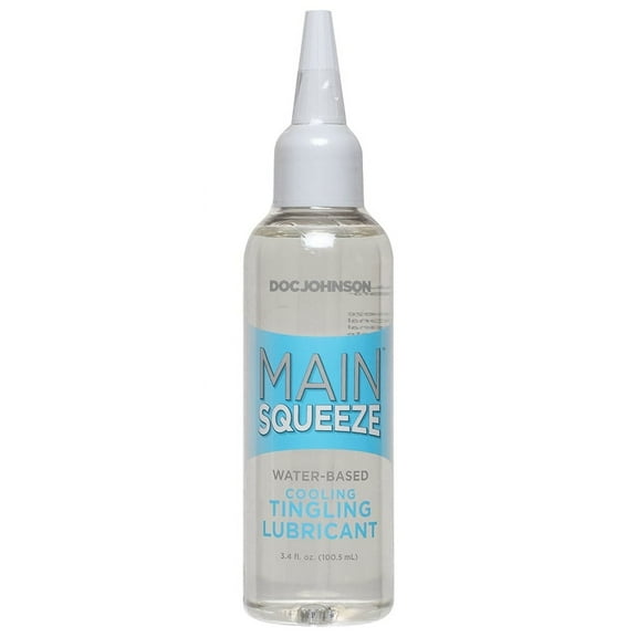 Doc Johnon Main Squeeze Cooling Water Based Tingling Personal Lubricant, 3.4 oz, Liquids
