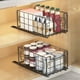 thumbnail image 5 of Estante de almacenamiento extraíble para cocina debajo del fregadero, estante multifuncional para baño con ganchos para colgar, organizador de acero inoxidable en capas para guardar especias y utensi, 5 of 6