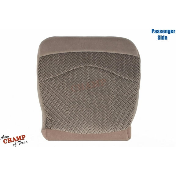 Auto Champ Of Texas -Passenger Side Bottom Replacement Cloth Seat Cover Tan (Compatible with 1999-2003 Ford F150 XLT)