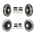 thumbnail image 1 of Transit Auto Front Rear Coated Drilled Slotted Disc Brake Rotors and Ceramic Pads Kit for Car Acura MDX KDC-100346, 1 of 11