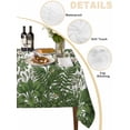 thumbnail image 5 of Spring Botanical Rectangle Tablecloth, Watercolor Floral Flowers Leaves Retro Rustic Waterproof & StainResistant Tablecloth, Washable Oil-proof Table Cover for Dining/Party/Wedding/Buffet 54x108 In, 5 of 9