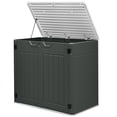 thumbnail image 6 of Uforic 4.5x4ft Horizontal Resin Outdoor Storage Shed, Waterproof & Lockable, Dark Gray, 6 of 6