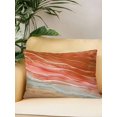 thumbnail image 2 of 1 Pack Outdoor Throw Pillow, Burnt Orange Ombre Coastal Waterproof Pillow with Insert Included, Summer Nautical Beach Ocean Seaside Decorative Accent Cushion Lumbar Pillows for Patio, 12 x 20 In, 2 of 8