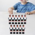 thumbnail image 6 of BAOSITY 11 Pieces Table Football Men Soccer Player Resin Equipment Sculpture Table Football Boys Rod Table Soccer Football for Sport Indoor Black Hair and White, 6 of 8