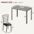 thumbnail image 2 of Dining Table Set for 4, Kitchen Table and Chairs for 4, 5 Piece Dining Table Set,Modern Dining Room Table Set,Dinner Table Set for 4, Rectangular Dinette Set Furniture for Small Space, Apartment, 2 of 8