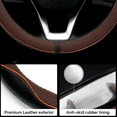 thumbnail image 5 of Customized Large size Car Steering Wheel Cover Leather For Toyota 4RUNNER TACOMA TUNDRA - Anti-Slip, Safety, Soft, Breathable, Heavy Duty, Thick, Full Surround, Sports Style, 5 of 9