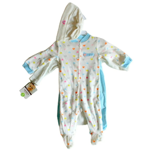 Carter's Infant Girl's Mommy Loves Me 4-Piece Set Blue/Ivory (3 Months)