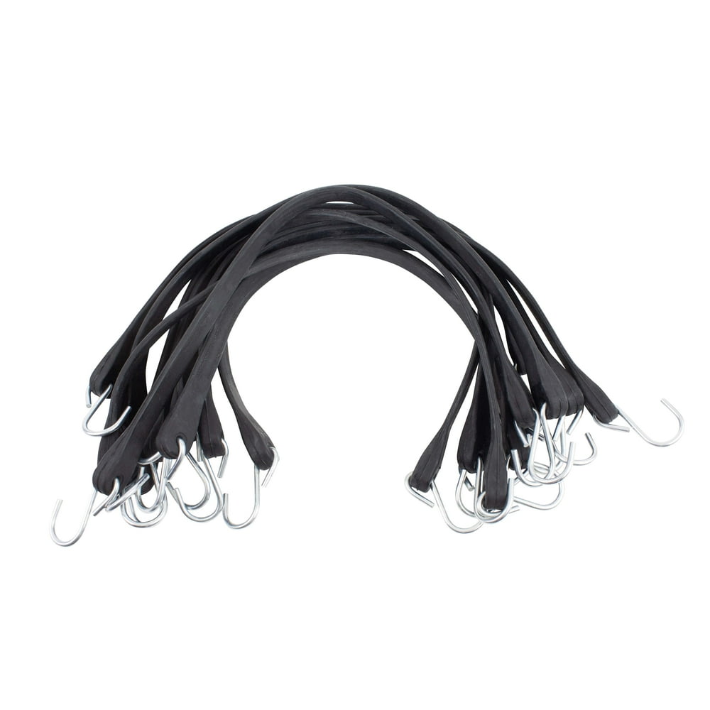 21" Natural Rubber Tarp Bungee Straps Tie Down Cords S Hooks Heavy Duty