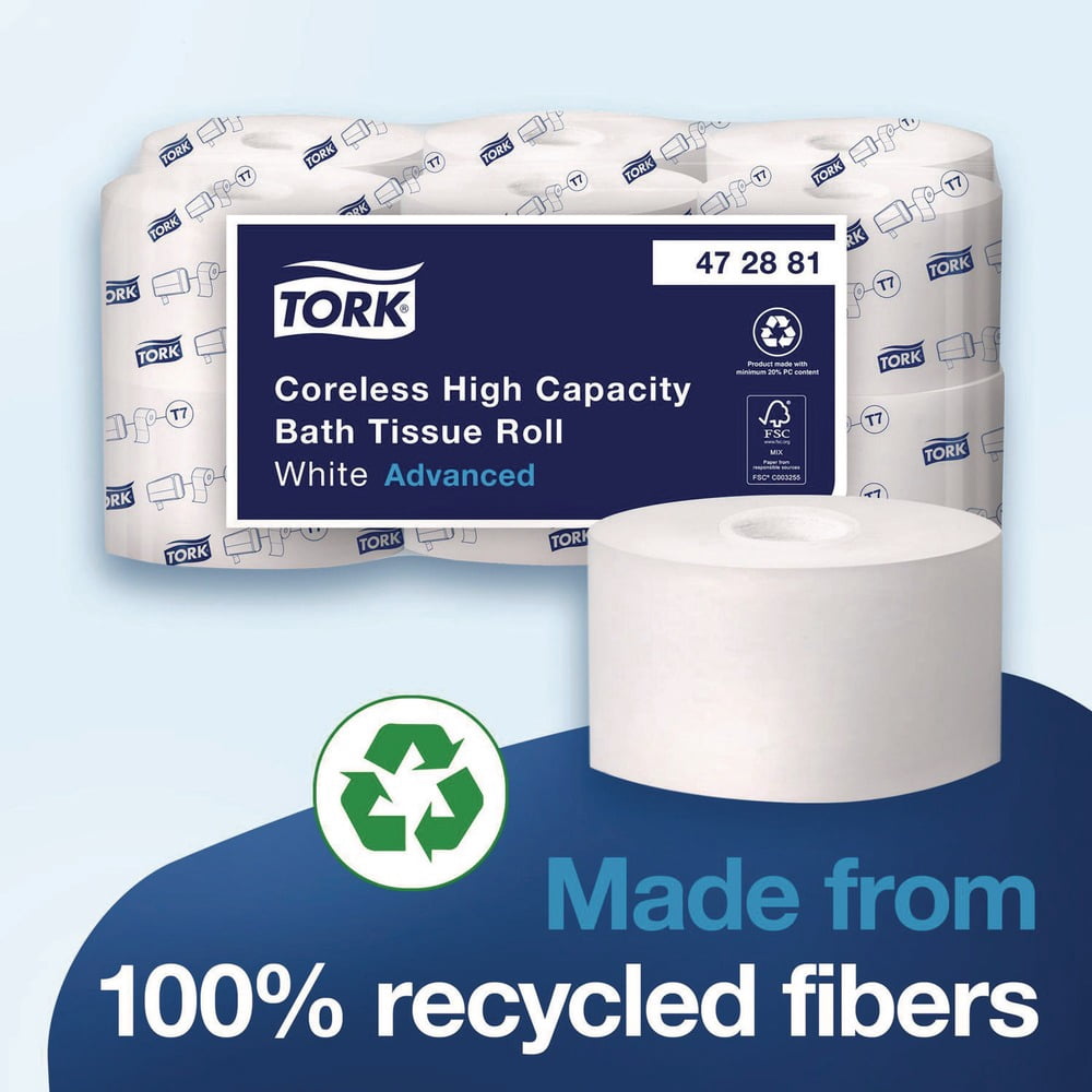 2-Ply Advanced Coreless High Capacity Bath Tissue - White (12 Rolls/Carton)