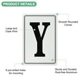 thumbnail image 2 of Uxcell Aluminum Letter Sign Y, 11.8 Inch House Numbers and Metal Letters, Parking Spot Letter Signs, Metal Letter Wall Decor [Black Text On White], 2 of 8
