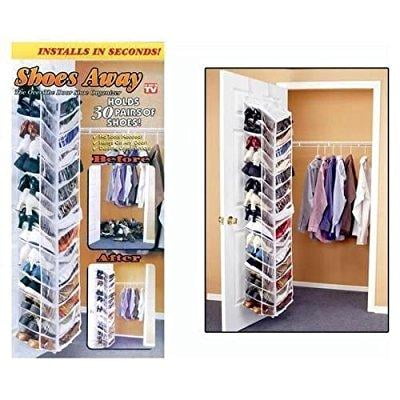 Shoes Away Hanging Organizer Organize 30 Pairs Space Closet TV Holder Over (The Best Way To Organize Shoes)