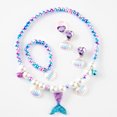 thumbnail image 3 of Mermaid Necklace Bracelet Set Mermaid Jewelry Kit Included Shell Necklace Bracelet Ring Earrings Organza Bags for Mermaid Party Costume Jewelry Supplies, 3 of 4