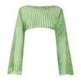 thumbnail image 4 of Aihuaihua Crochet Shrugs for Women Y2K Hollow Out Bolero Shrug See Through Cropped Knit Sweater Top, 4 of 8