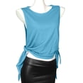 thumbnail image 3 of Htigea Workout Yoga Tank Tops for Women Sleeveless Side Tie Cropped Tanks Breathable Summer Athletic Shirts Light Blue Free Size, 3 of 8