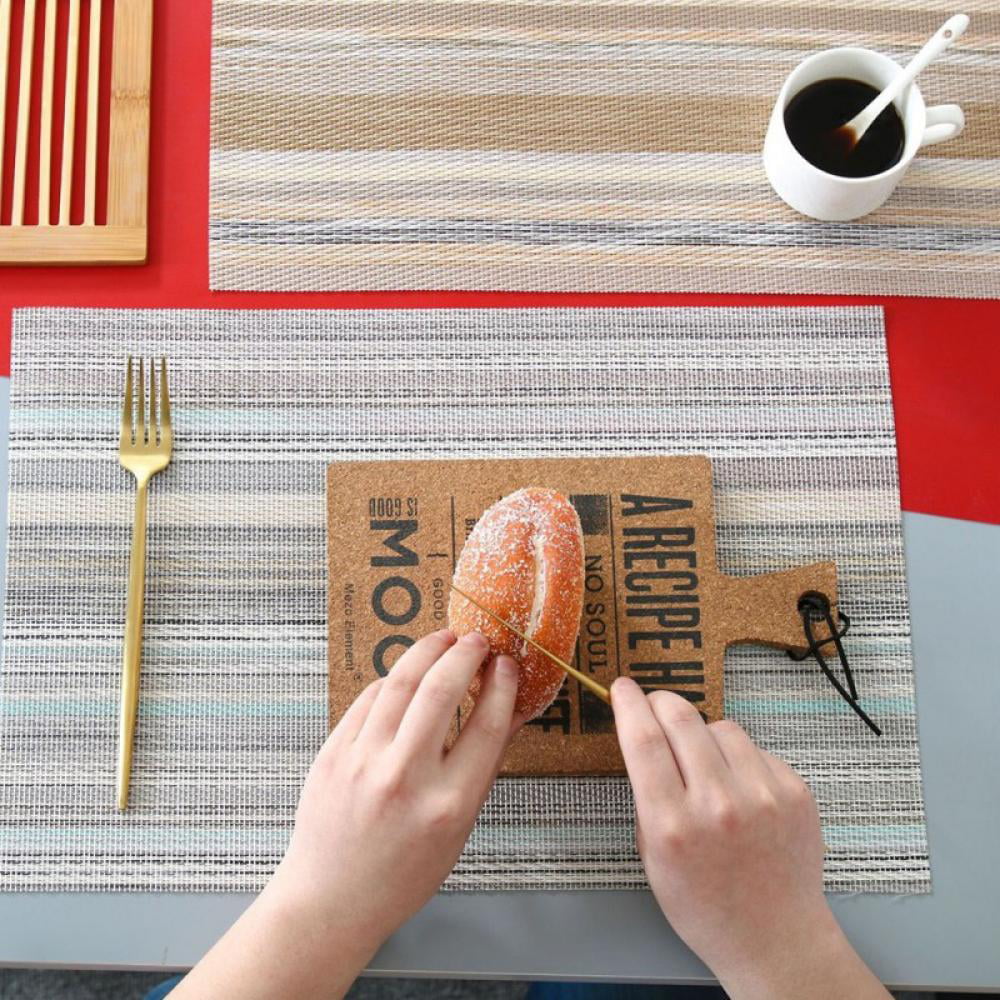1Pcs PVC Placemats Non-Slip Heat Insulation Dining Table Setting Place Mats 