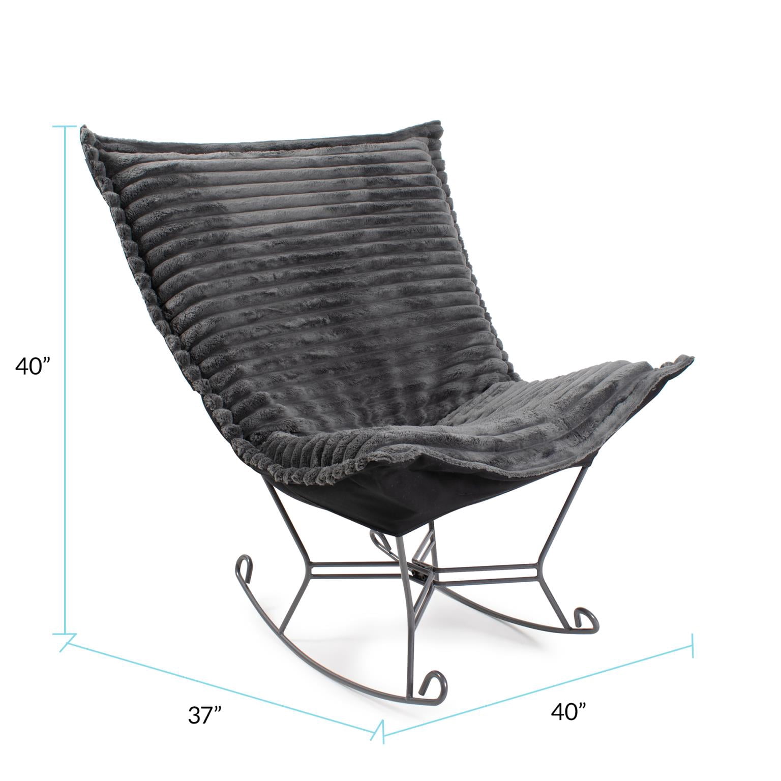 Puff Rocker Shar Pei Charcoal/Black