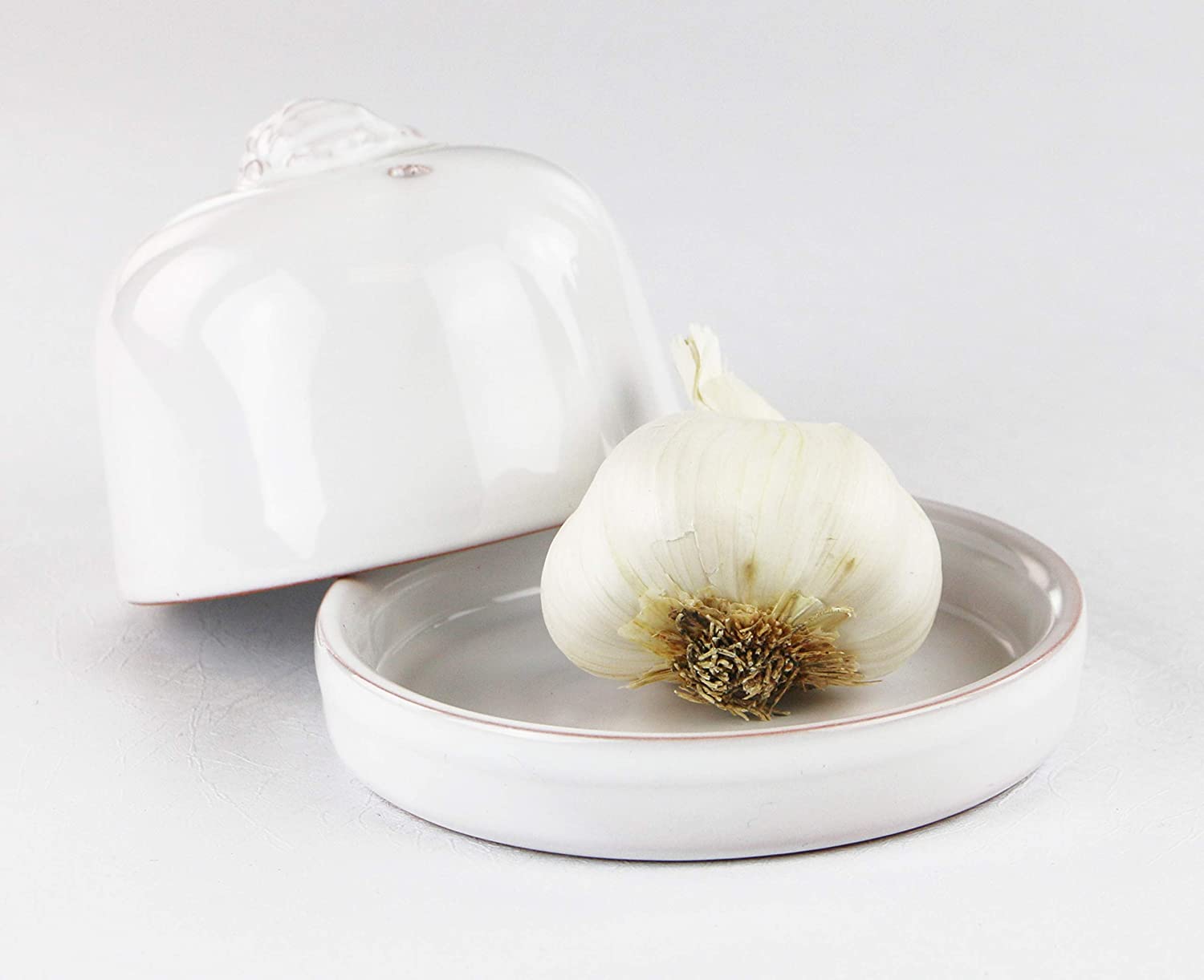 Reston Lloyd 99103 Terra Cotta  Garlic Baker  White