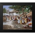 thumbnail image 2 of van Rooijen, Carel 14x12 Black Modern Framed Museum Art Print Titled - Old Market place I, 2 of 5