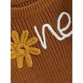 thumbnail image 5 of Bagilaanoe Newborn Baby Girl Knitted Sweater Long Sleeve Flower Letter Pattern Pullover 6M 9M 12M 18M 24M Infant Warm Jumpers Tops Fall Loose Knitwear, 5 of 8
