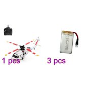 WL K270 UH-60L Black Hawk RC Helicopter RTF 2.4G 4CH Brushless Motor Flybarless 4-Rotor Aircraft with Optical Flow Positioning for Beginner - Adjustable throttle( White / 4 Battery )