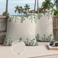 thumbnail image 3 of Green Leaf Outdoor Pillow Covers 16x16 Set of 2,Waterproof Patio Throw Pillowcase Protectors,Sage Eucalyptus Farmhouse Country Plant Decorative Pillow Shams Cushion Covers for Seat Bed Couch Sofa, 3 of 8