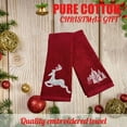 thumbnail image 6 of Christmas Decorations 2-Pack Bathroom Towel Set Cotton Embroidered Red Towel With Cute Elks Snowflake Christmas Tree Design 15.75x27.56 Inches For Holiday Bathroom Decor Christmas Gifts, 6 of 6