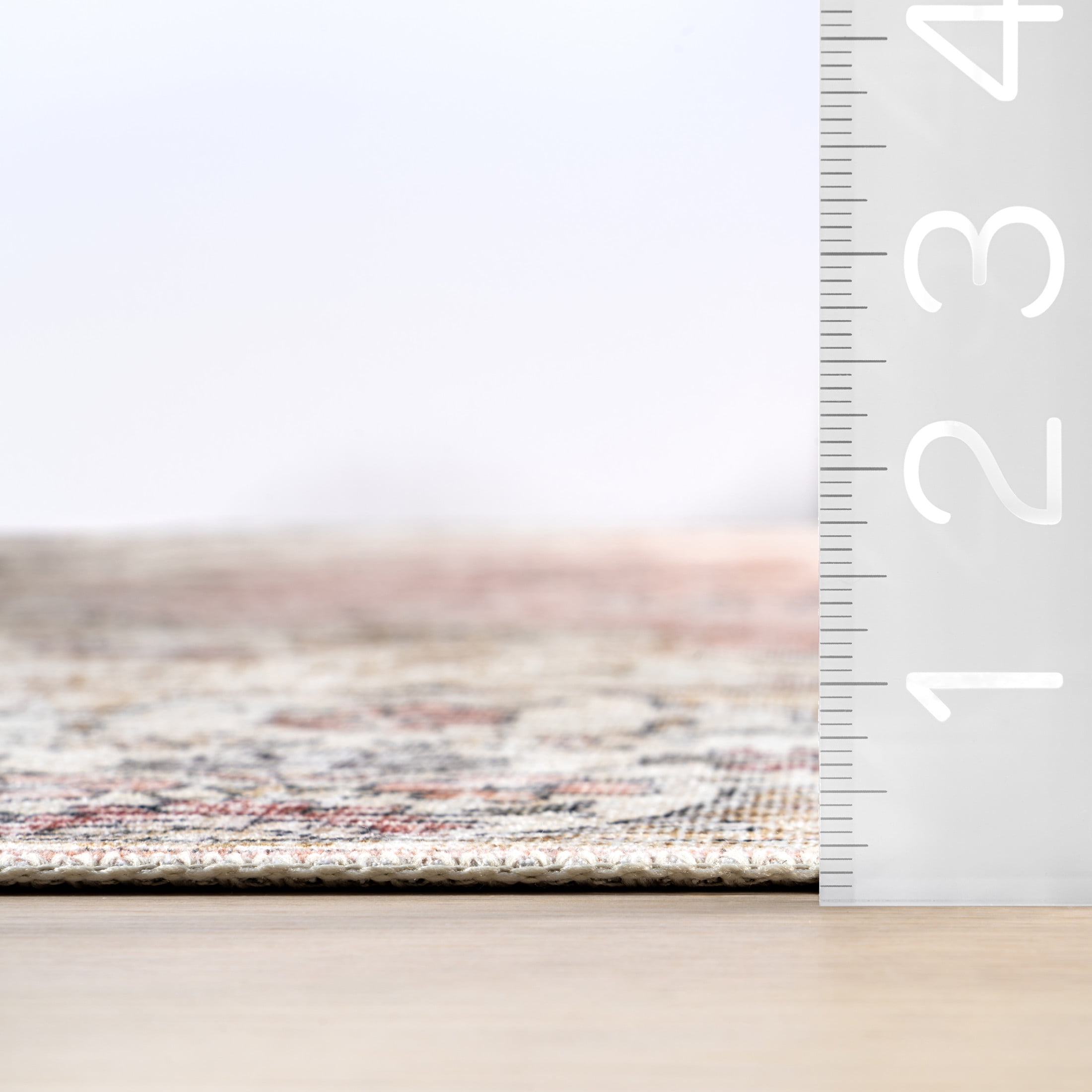 nuLOOM Teja SplashGuard Persian Medallion Machine Washable Area Rug, 2' x 3', Teja Peach