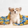 thumbnail image 4 of Yiaed Ocean Wave Sunflower Print Dog Blankets-Cat Blanket Washable for Couch Protection,Puppy Blanket, Soft Plush Reversible Throw Furniture Protector-Medium, 4 of 8