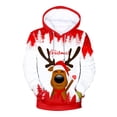 thumbnail image 1 of Pull de Noël Décontracté pour Hommes, Sweat à Capuche Imprimé Numérique, 1 of 2