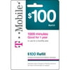 T-Mobile $100 Refill Card