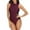 Wine, variant on VSSSJ One-Piece Swimsuit Women's Sleeveless Diving Suit Sexy Summer Beach Surfing Zipper Swimwear Slim Patchwork Athletic Bathing Suit