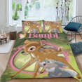 thumbnail image 2 of Bambi Conjunto de sábanas temático, trío de piezas, cómodo y amigable con la piel, diseño único, regalo de decoración para el hogar para familiares, amigos y fans,140cm *210cm, 2 of 6