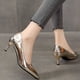 thumbnail image 2 of Amzcrzy Zapatos de mujer,Zapatos de mujer,Zapatillas de mujer, Zapatos de tacón alto de charol sólido con punta puntiaguda sexy para mujer, zapatos de tacón para vestido de novia Sandalias Mujer Zapa, 2 of 5